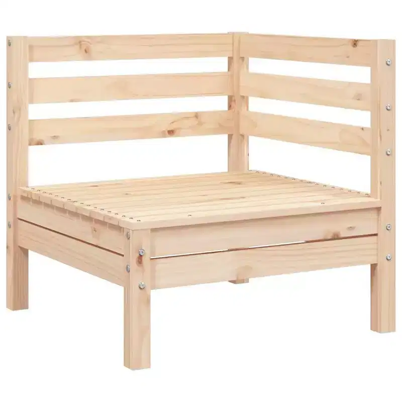 vidaXL Patio Sofa Corner/Outdoor Garden Set - Pine Wood - Modular Design - 25x25x24.6 - Brown