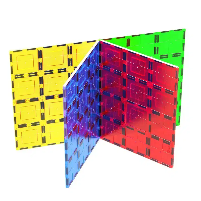 PICASSO-TILES Stabilizer Base for Magnetic Tiles  Large 4PCS Construction STEM Building Blocks Educational Toy