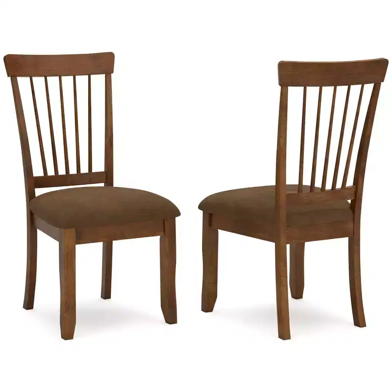 Signature Design by Ashley Berringer Dining Chair with Cushions, Set of 2, Rustic Brown