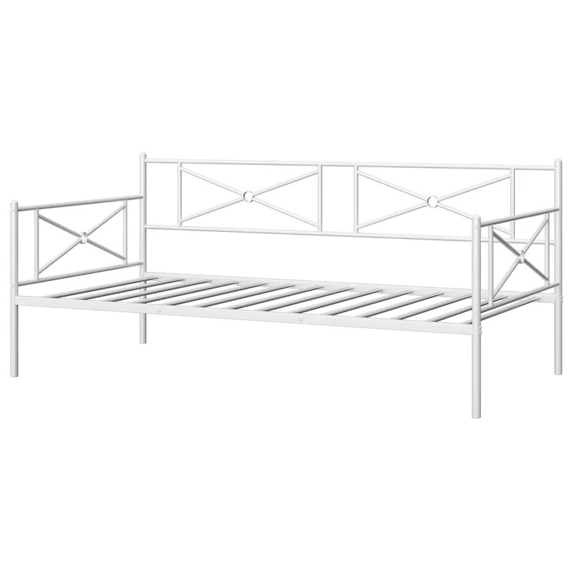 Metal Daybed Frame Twin Size Slat Support Mattress Foundation