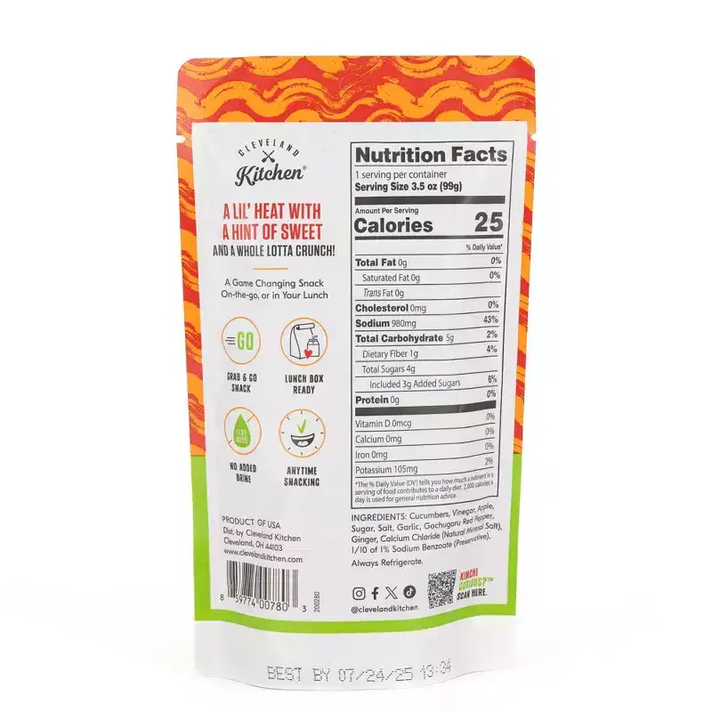 Cleveland Kitchen Kimchi Dill Pickle Chips - 3.5oz