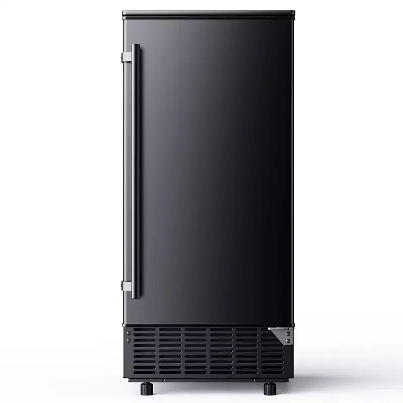 EUHOMY 80 lbs/Day Ice Maker Built-In, Household & Commercial Dual-Use, Under Counter/Freestanding, Drain Pump, Stainless Steel, 24lbs Storage, Black