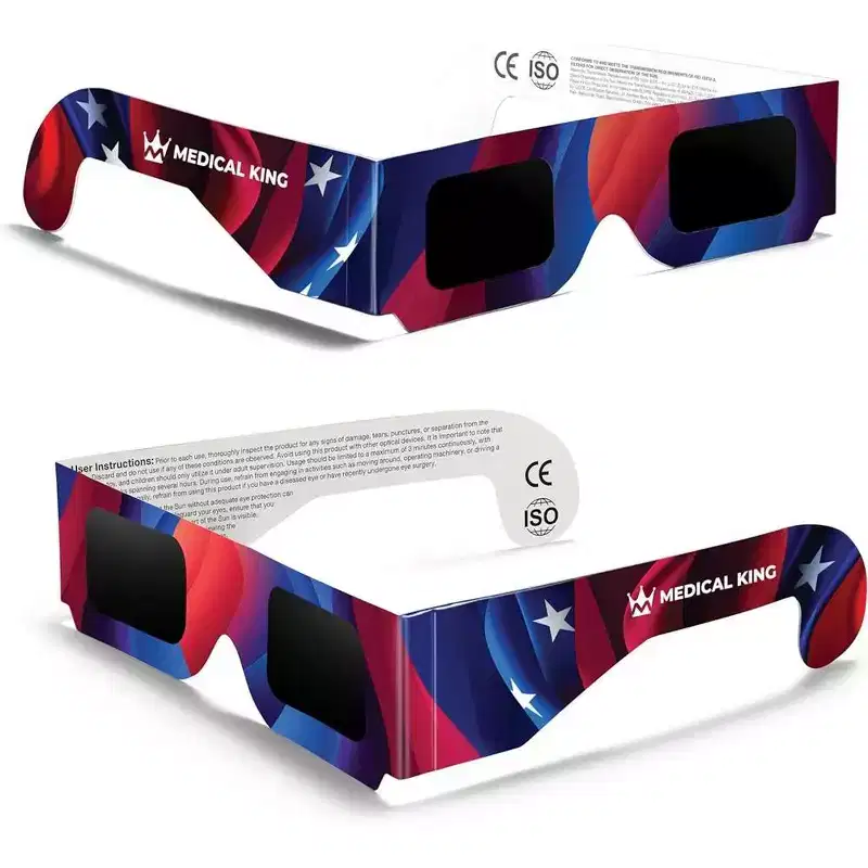 Solar Eclipse Glasses 2 pack - 2024 CE and ISO Certified 2024 American Design Safe Shades for Direct Sun Viewing - MedicalKingUsa