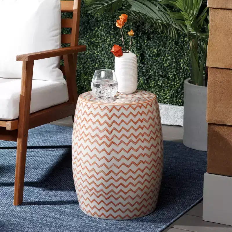 Salana 18.25 Garden Stool - ACS4604 - Indoor/Outdoor - Safavieh