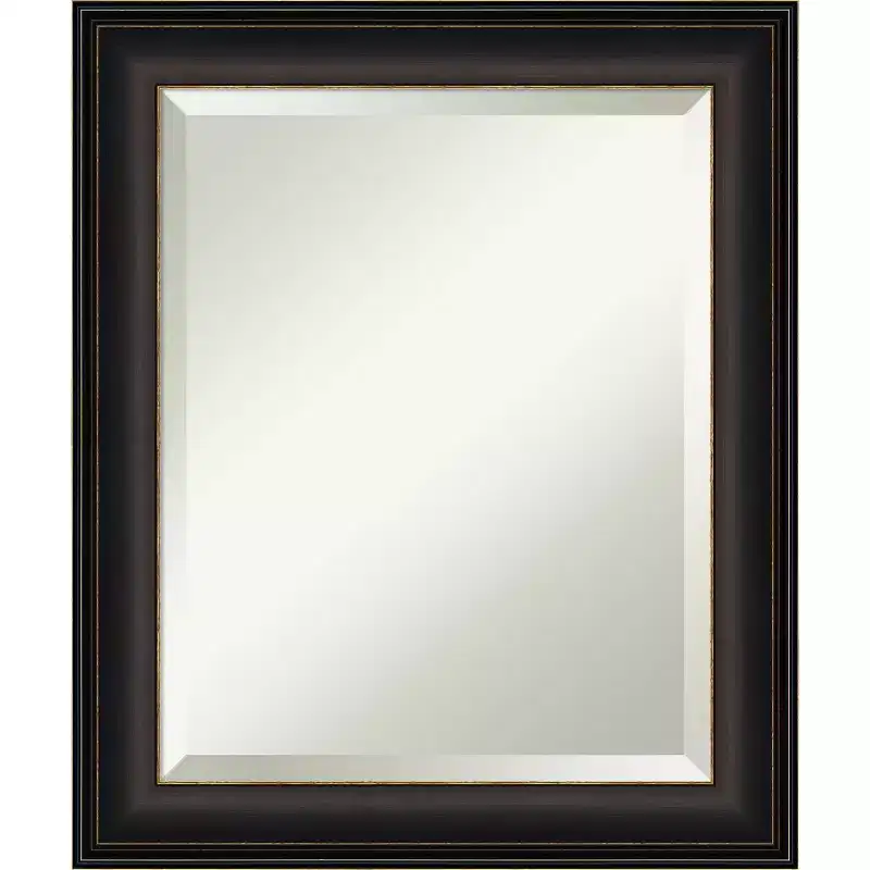 20.5 x 24.5 Rectangle Beveled Wall Mirror 鈥?Oil Rubbed Bronze Polystyrene Frame