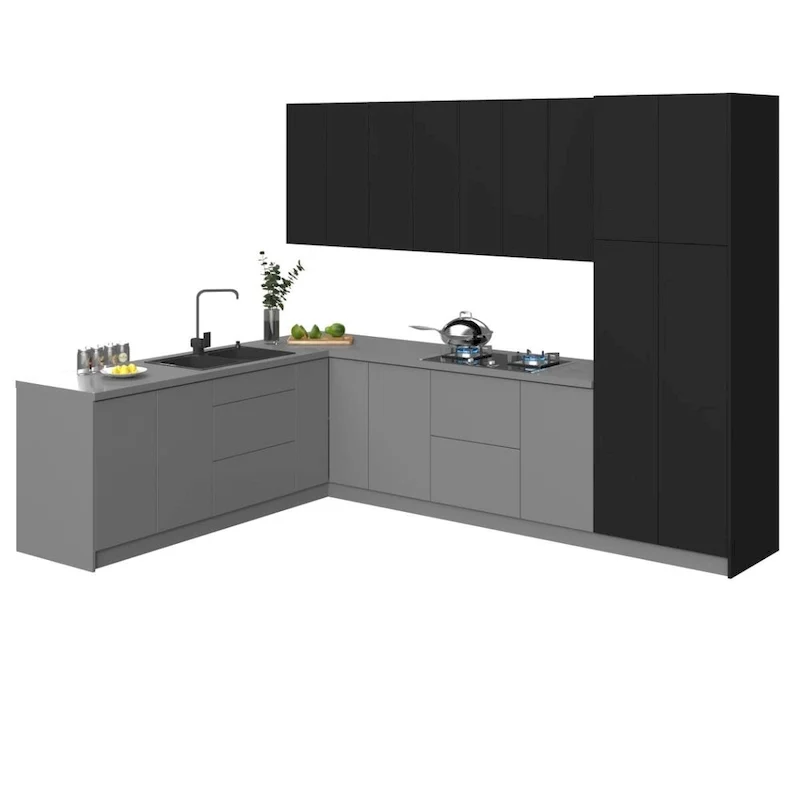 Kitchen Harmony Collection Gray & Black Color Base Size 8x10Ft Wide - 126x96