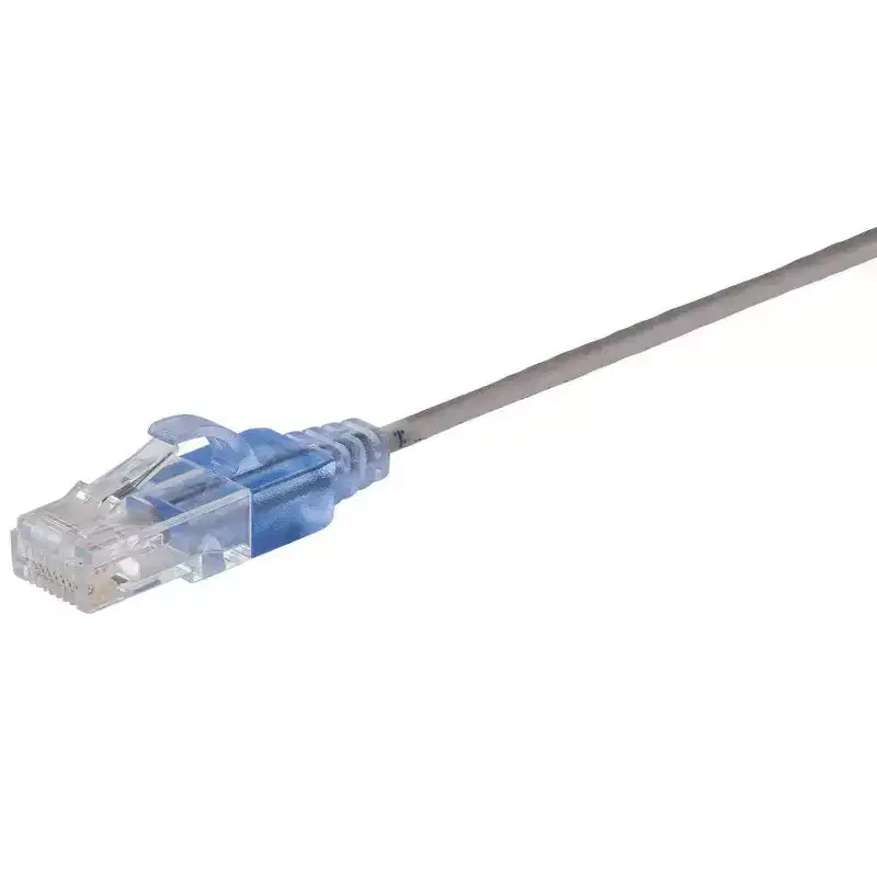 Monoprice Cat6A Ethernet Patch Cable - 5 Feet - Gray | Network Internet Cord - RJ45, 550Mhz, UTP, Pure Bare Copper Wire, 10G, 30AWG, 10-Pack - SlimRun