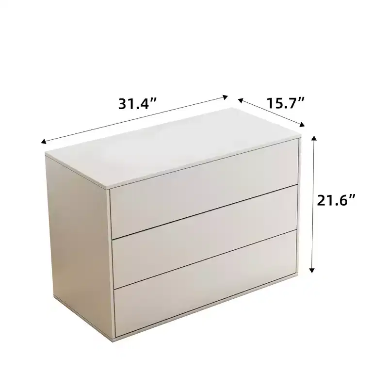 Modern 3-Drawer Dressing Table | Bedroom & Living Room | Wooden Drawer Cabinet