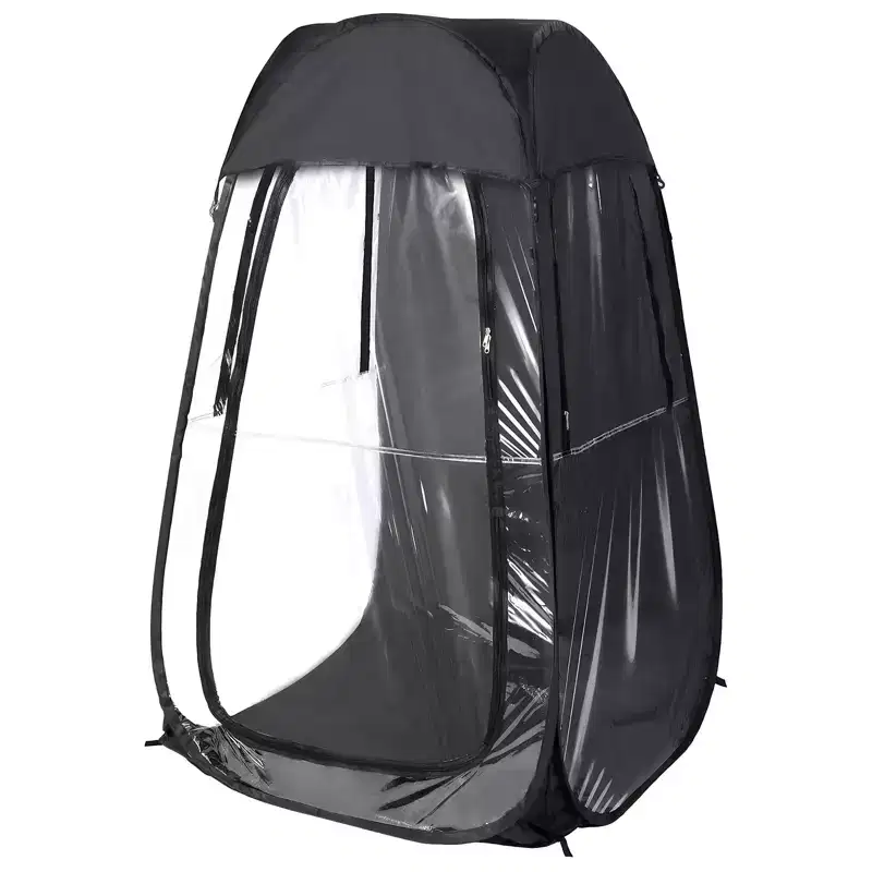 NAYSAYE Portable Pop Up Sports Tent Ideal Shelter for Outdoor Events Fishing and Camping Protection from Wind and Rain, Black, 39*39*59