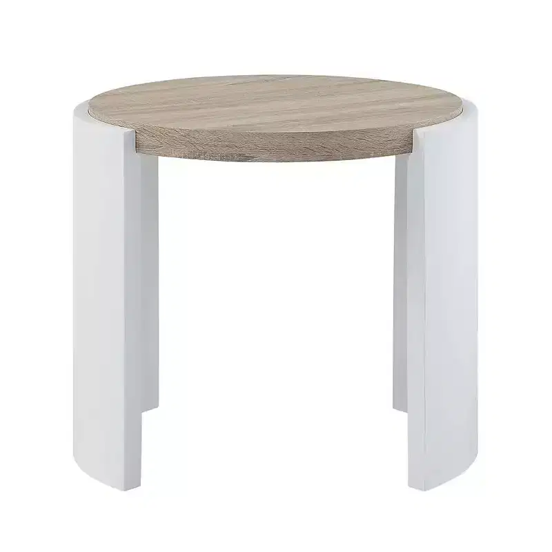 Acme Furniture Zoma Accent Table White/Oak Finish