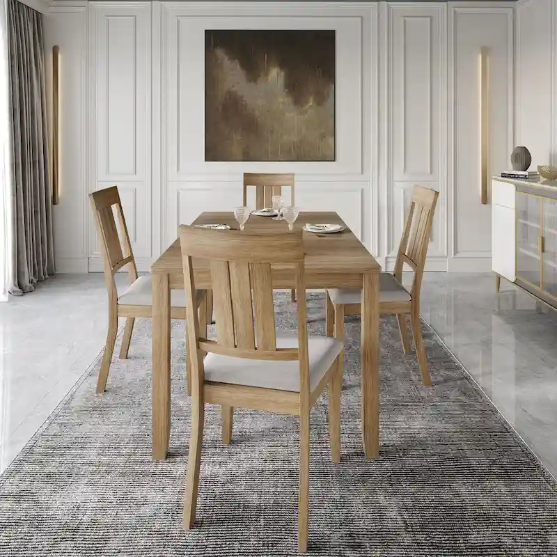 CraftPorch Classic 5-piece Wooden Dining Set