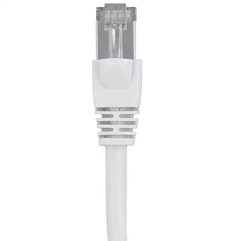 Monoprice Cat6A Ethernet Patch Cable - Network Internet Cord - RJ45, 550Mhz, STP, Pure Bare Copper Wire, 10G, 26AWG, 3ft, White