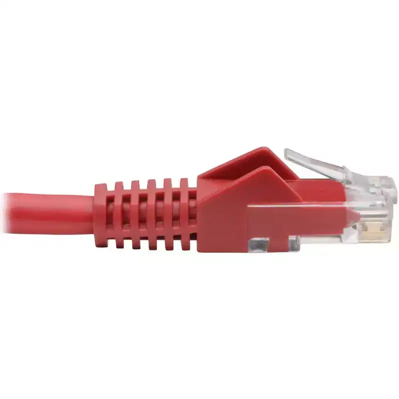Tripp Lite Cat6 Gigabit Snagless Molded Patch Cable UTP Red RJ45 M/M N201004RD