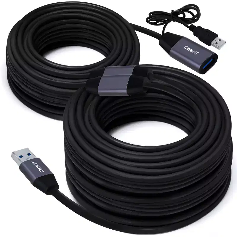 GEARit Active USB 3.0 Extension Cable with Signal Booster, Black