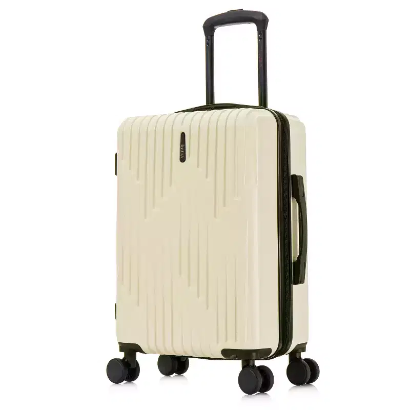 InUSA Drip Lightweight Hardside Carry On Spinner Suitcase - Sand