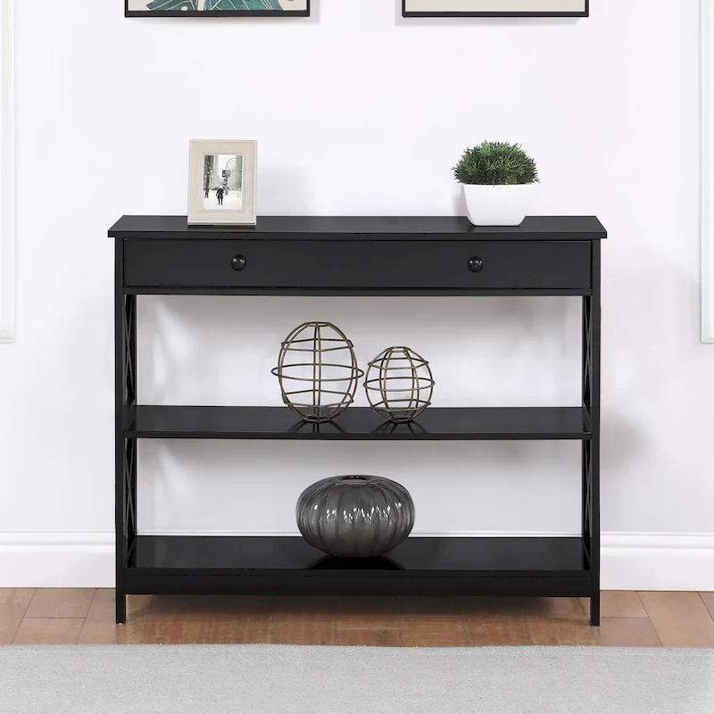Oxford 1 Drawer Console Table with Shelves