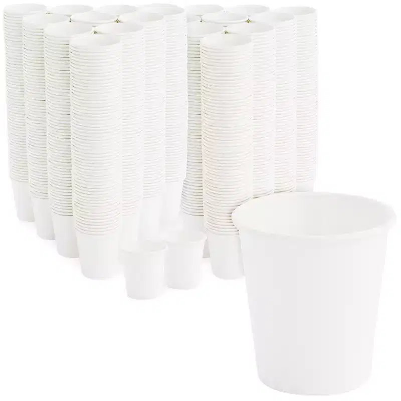 Juvale 600-Pack 3 Oz Small Paper Cups, Disposable Bath Cups for Bathroom & Mouthwash, Plain White