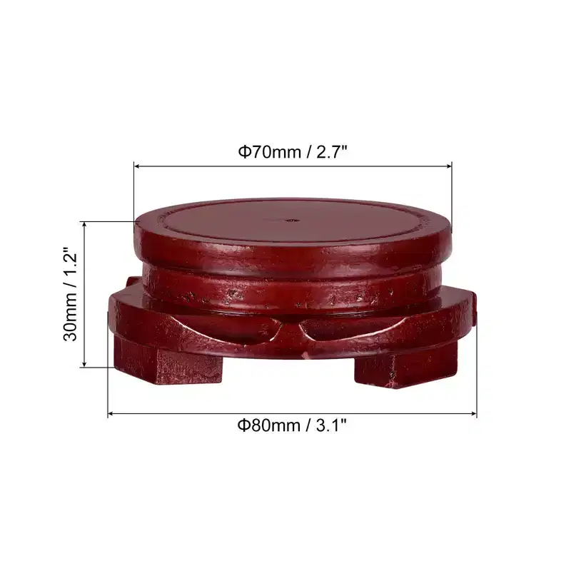 Unique Bargains Round Rotatable Decor Planter Display Stand for Table Lamp Teapot Base