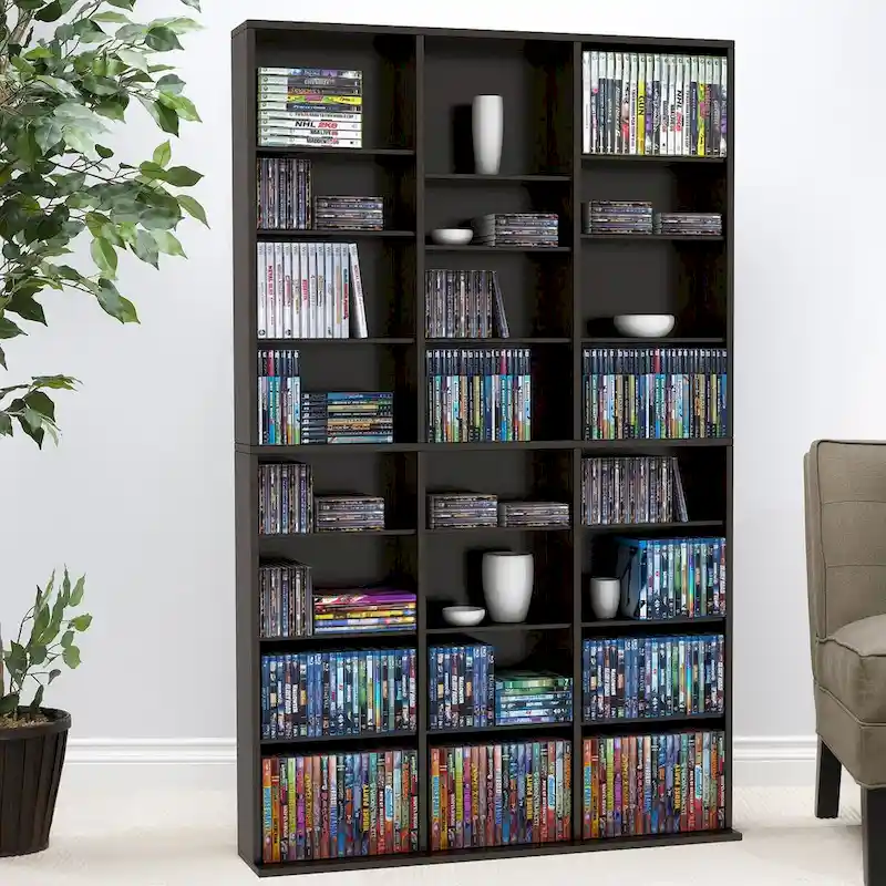 Media Storage Wall Unit �C Espresso