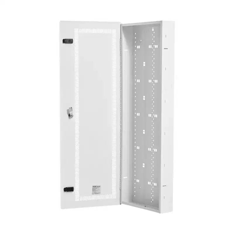 VEVOR Media Enclosure, 42-Inch, Structured Media Center with Vented Hinged Door, Cable Management Box, Structured Wiring Multi-Media Cabinet, White