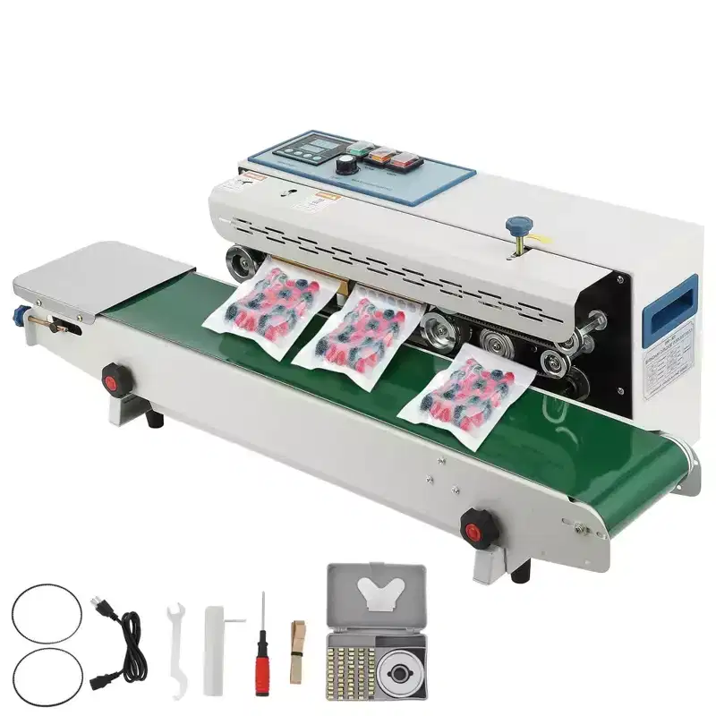 Garvee Sealing Machine, Commercial Bag Sealers with Digital Temperature Control and Printing Function for PP, Aluminum Foil