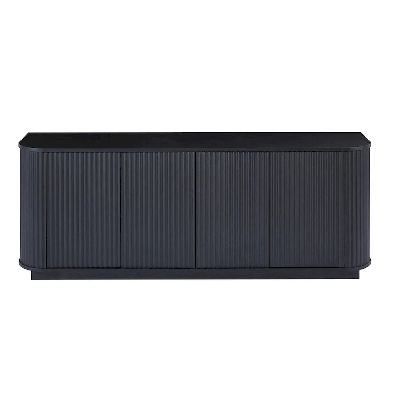 Wooden Vertical Striped Cabinet for Kitchen/Bedroom/Entryway