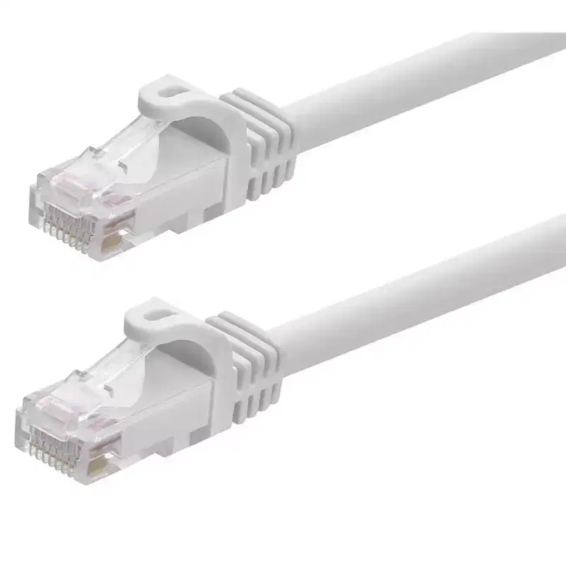 Monoprice Cat5e Ethernet Patch Cable - 7 Feet - White | Network Internet Cord - Snagless RJ45, Stranded, 350Mhz, UTP, Pure Bare Copper Wire, 24AWG -
