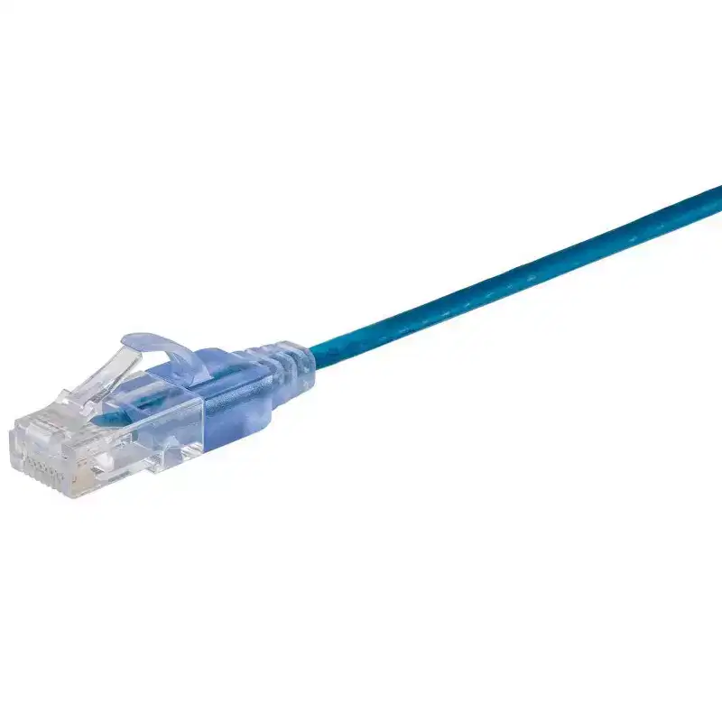 Monoprice Cat6A Ethernet Patch Cable - 7 Feet - Blue | Network Internet Cord - RJ45, 550Mhz, UTP, Pure Bare Copper Wire, 10G, 30AWG, 10-Pack - SlimRun