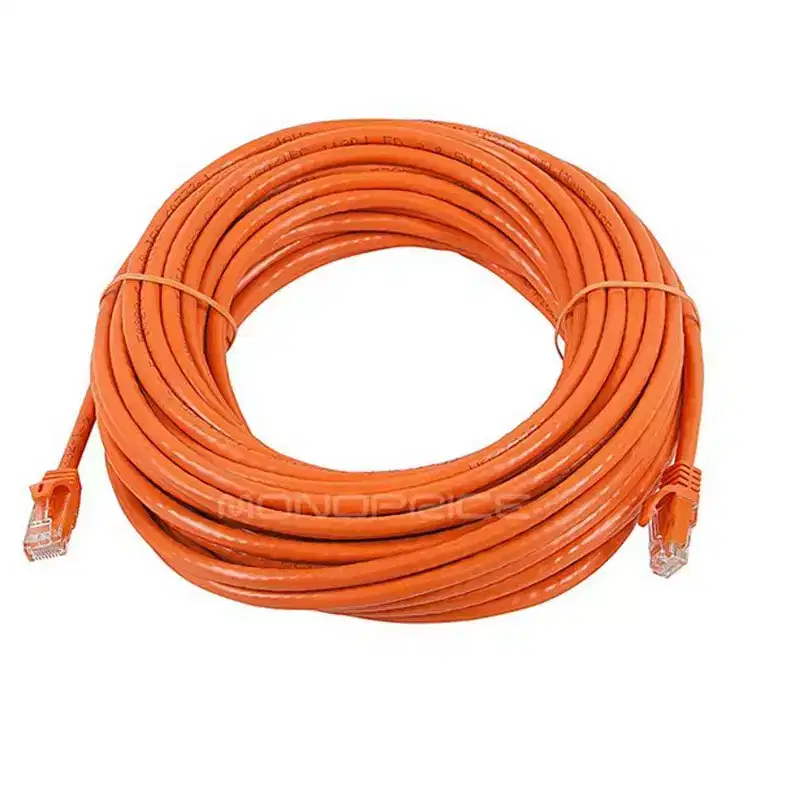 Monoprice Cat6 Ethernet Patch Cable - 50 Feet - Orange | Network Internet Cord - RJ45, Stranded, 550Mhz, UTP, Pure Bare Copper Wire, 24AWG - Flexboot