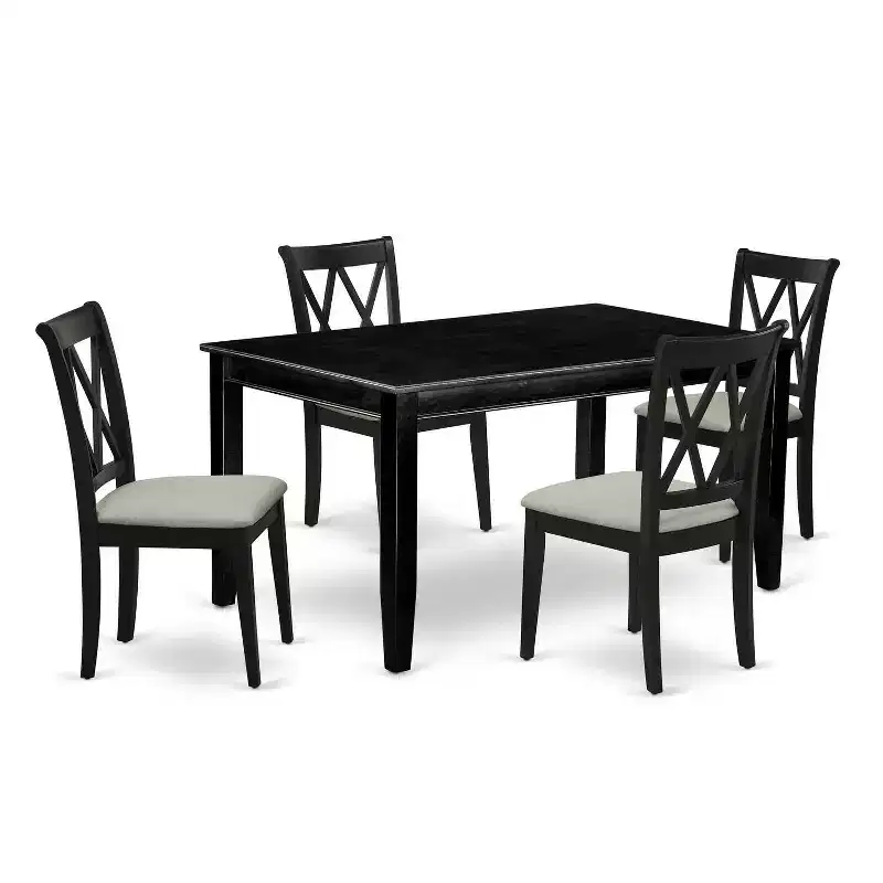 Southwestern Dining Set - 5 Piece Table & Chair Set - Black Finish - Kitchen Dinette