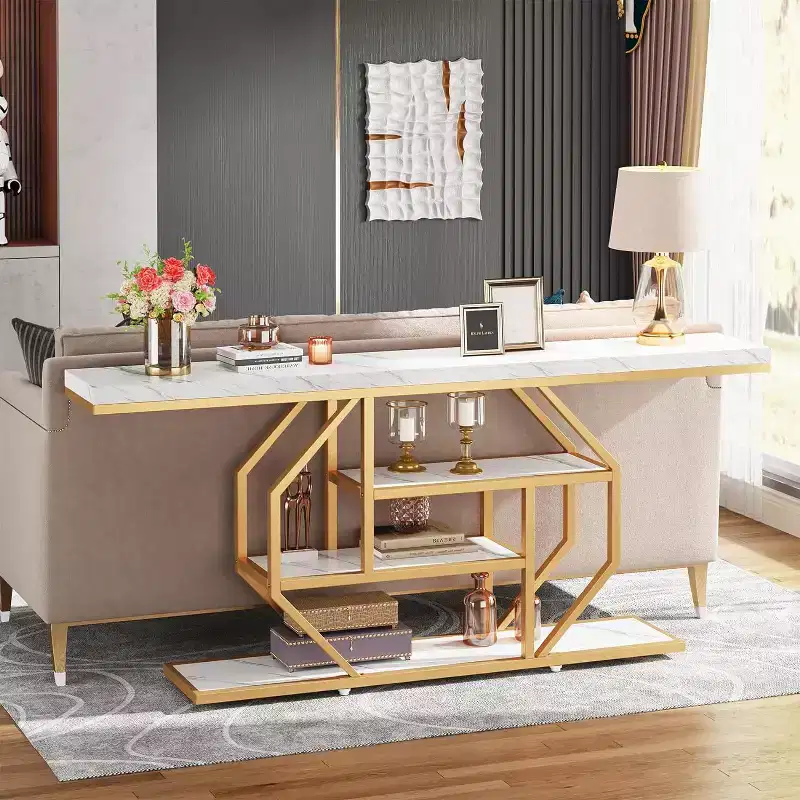 Tribesigns 70.86 4 Tier Extra Long Console Table