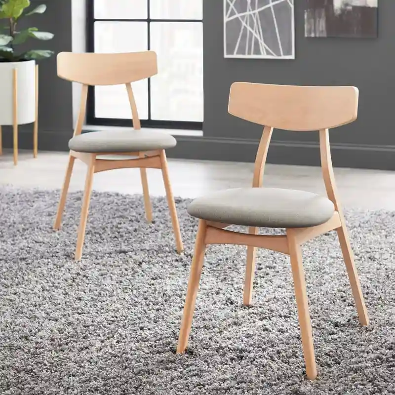 Solid Beechwood Dining Chairs (Set of 2)