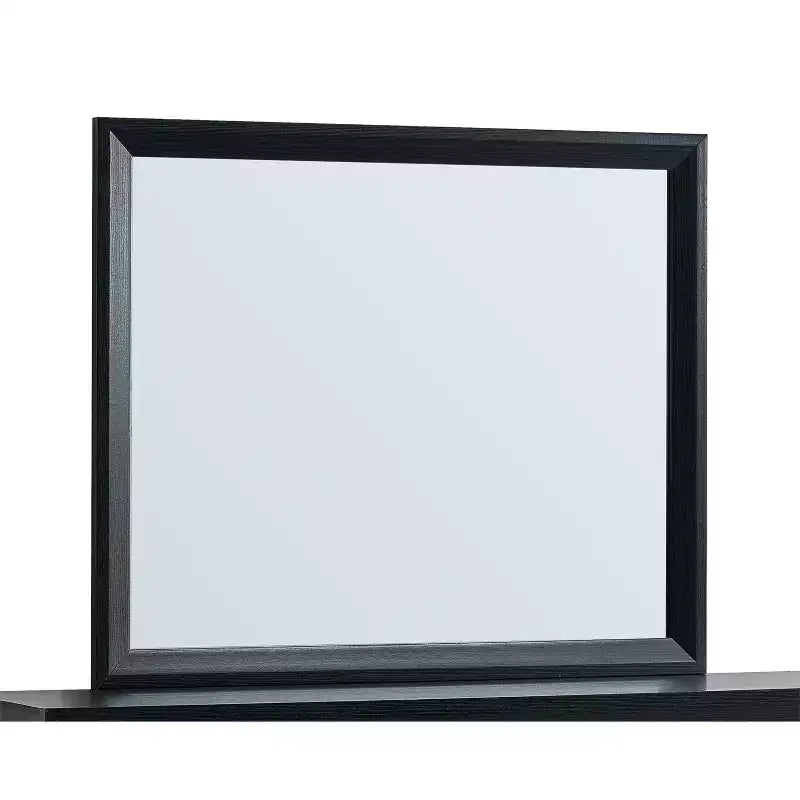 41 in. W x 35 in. H Rectangle Wood Frame Black Dresser Mirror