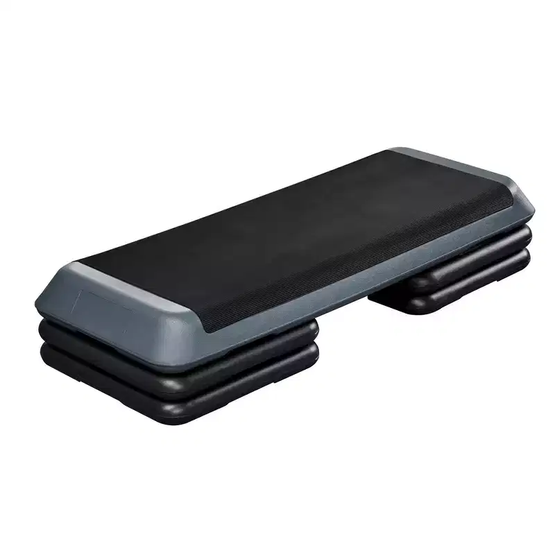 Yaheetech Adjustable Aerobic Stepper w/ Risers, 3 Adjustable Heights, Gray