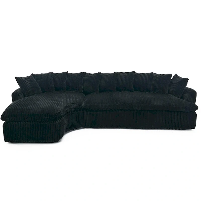 127 Large Sectional Sofa,Modular L Shaped Left Sofa,Corduroy Fabric