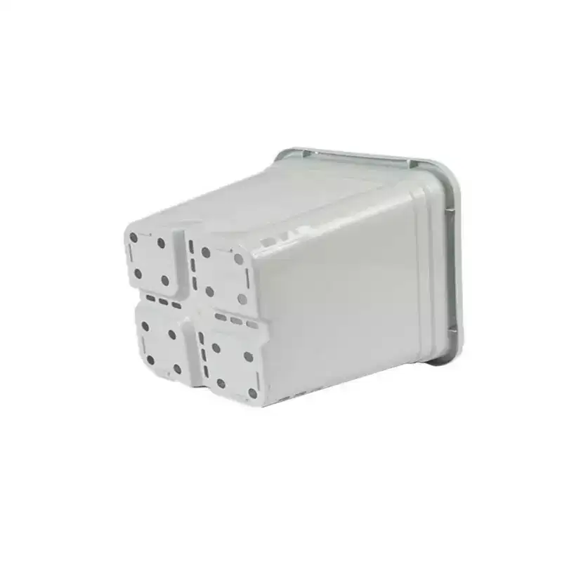 SunPack Food Grade & BPA Free, UV Resistant, Square Pot, White 10 H