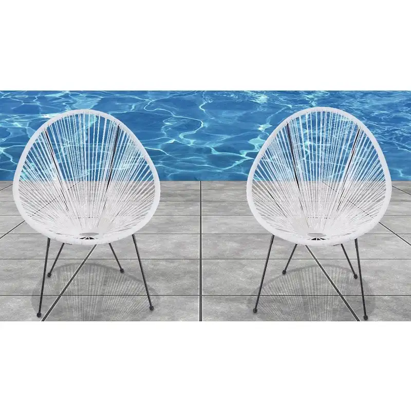Acapulco White Resort-grade Chairs (Set of 2)