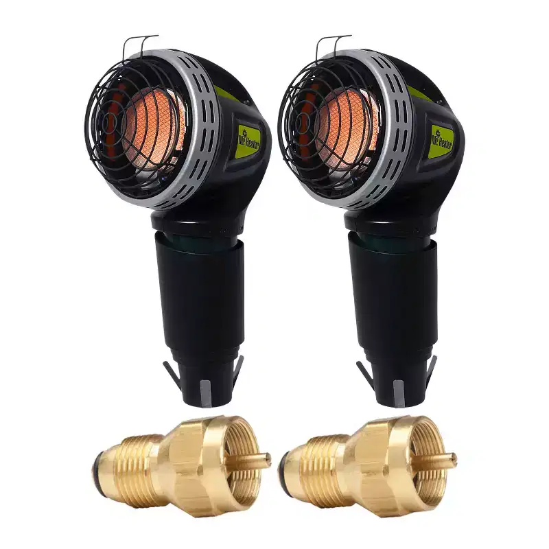 Mr. Heater Golf Cart Heater with Brass Propane Tank Refill Adapter (2-Pack)