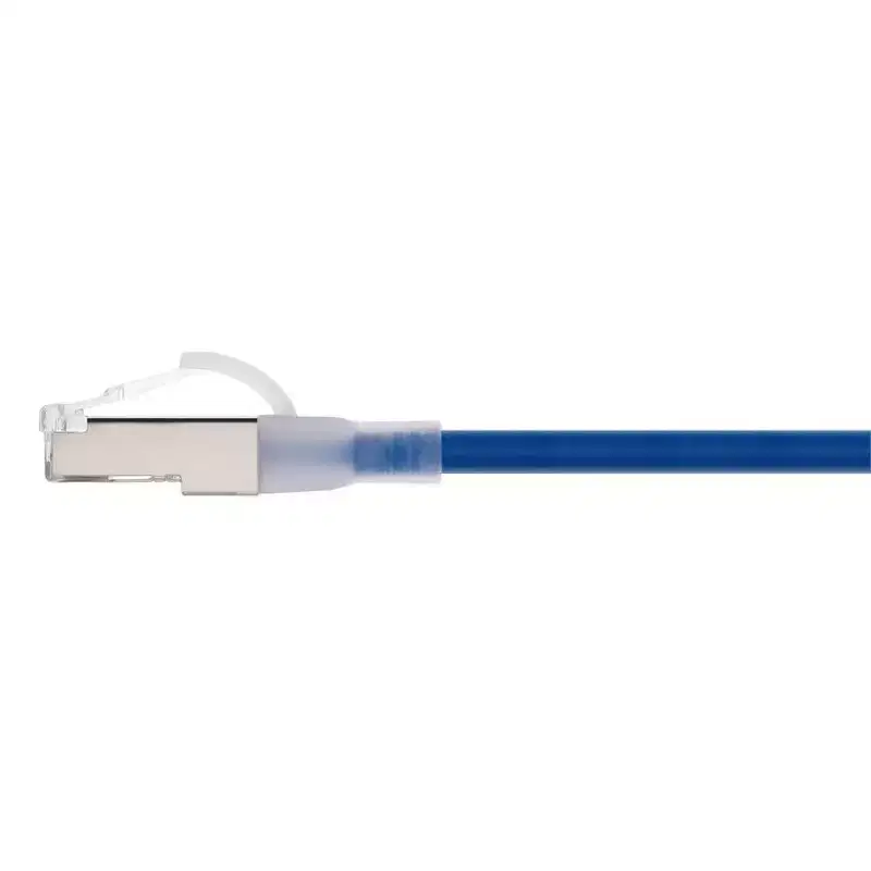 Monoprice Cat6A Ethernet Patch Cable - 3 Feet - Blue | Snagless, Double Shielded, Component Level, CM, 30AWG - SlimRun Series