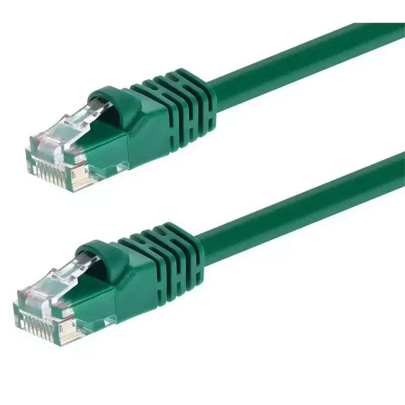 Monoprice Cat6 Ethernet Patch Cable - 14 Feet - Green | Network Internet Cord - RJ45, Stranded, 550Mhz, UTP, Pure Bare Copper Wire, 24AWG