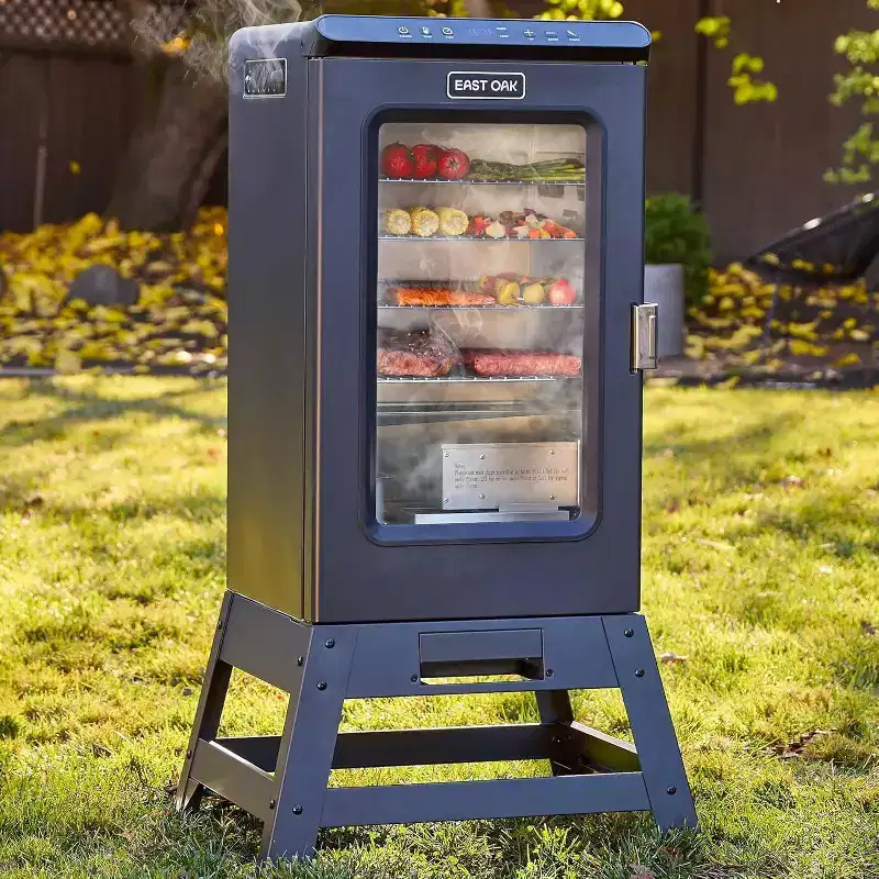 East Oak Ridgewood 30" Electric Smoker with Leg Kit and Glass Door