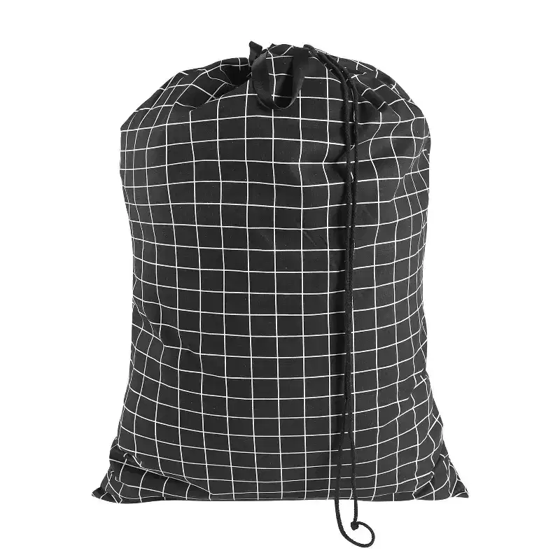 Narwey Heavy Duty Laundry Drawstring Bag with Strap, 28 x 40 Inches Travel Dirty Clothes Bag