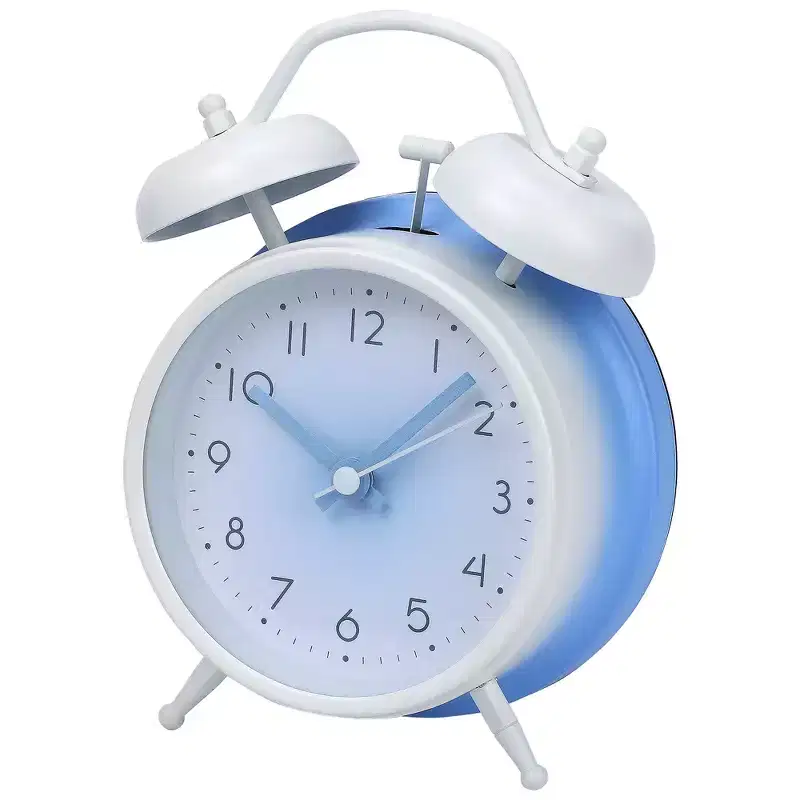 REGALWOVEN Metal Battery Powered Gradient Color Design Silent Non-Ticking Alarm Clock 4.6L x 2.2W x 6.3H 1 Pc