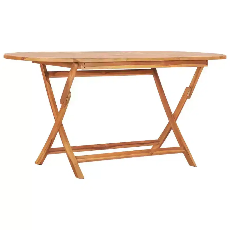 vidaXL Folding Patio Table 62.9x31.4x29.5 Solid Teak Wood
