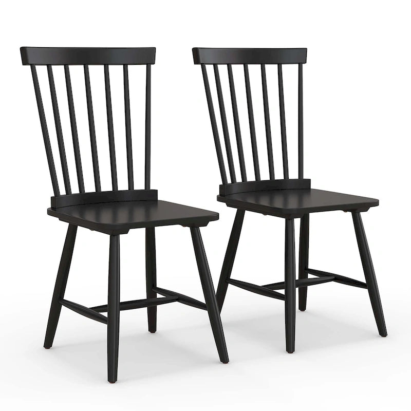 Costway Windsor Dining Chairs Set of 2 Armless Spindle Back Solid - See Details