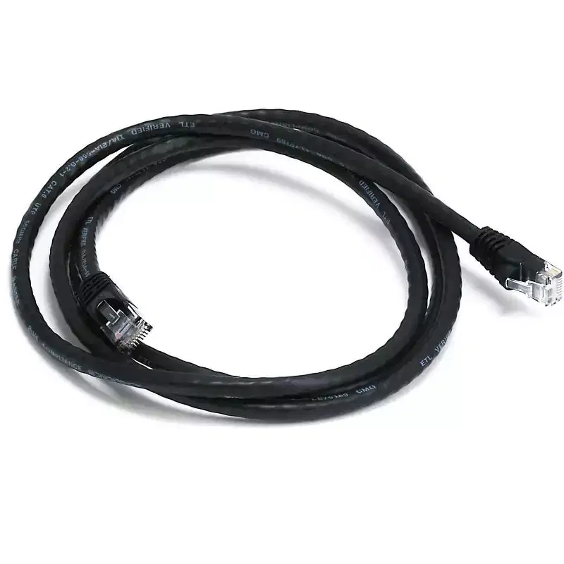 Cat5e Ethernet Patch Cable RJ45 Stranded 350Mhz UTP Copper 24AWG 5 ft Black