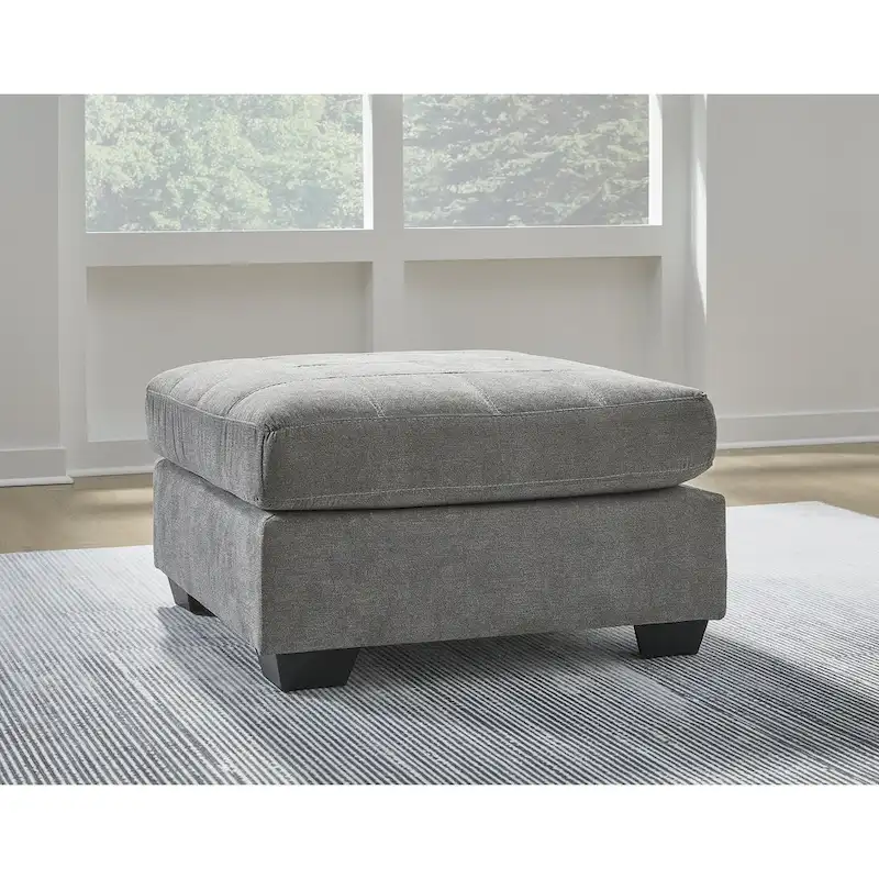 Gray Oversized Accent Ottoman
