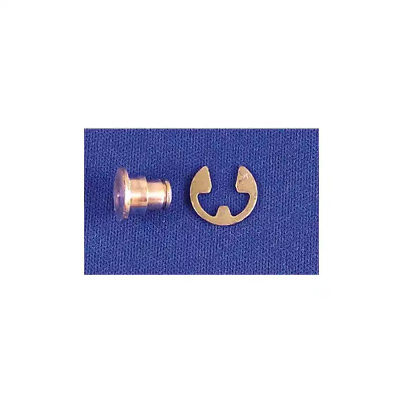 Brixwell Groove Pin With Clip, Metal Material, 1/4 Pin Diameter, Mill Finish