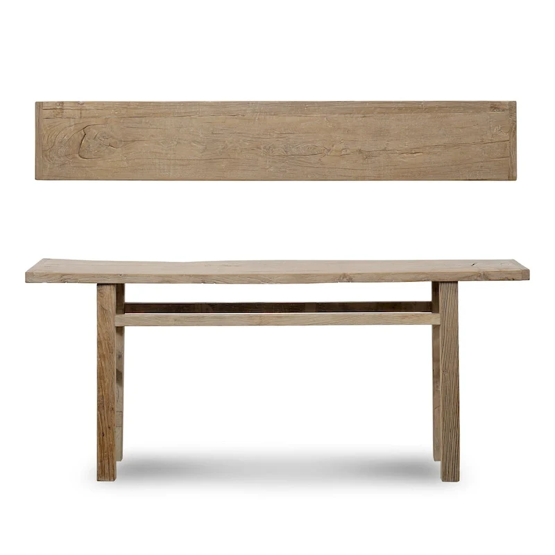Vintage Console Table Weathered Natural 72x12x30H