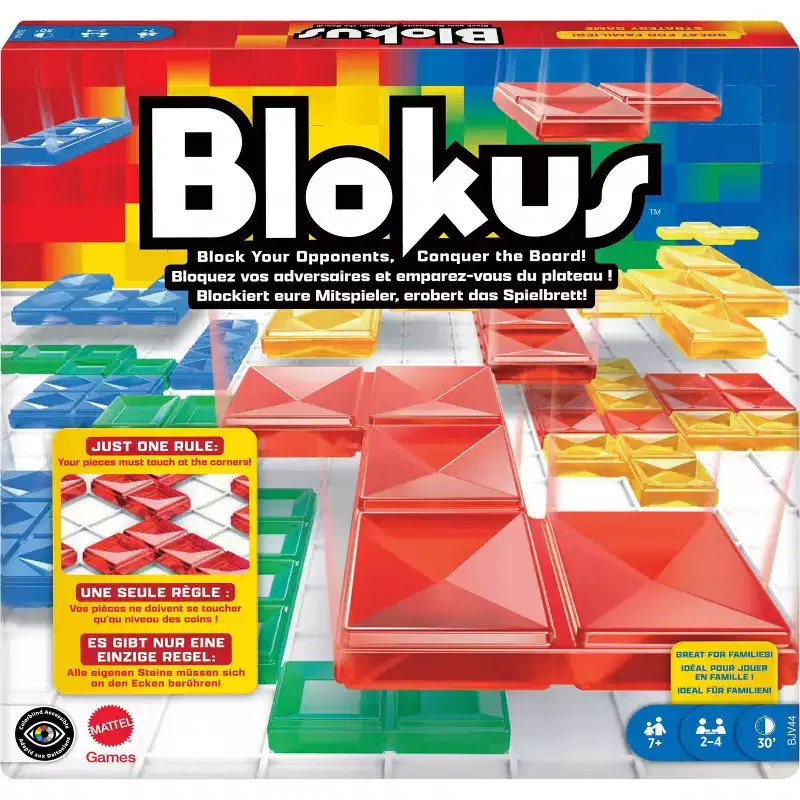 Blokus Strategy Family Board Game for Kids & Adults with Color Blind Accessible Pieces & One Rule
